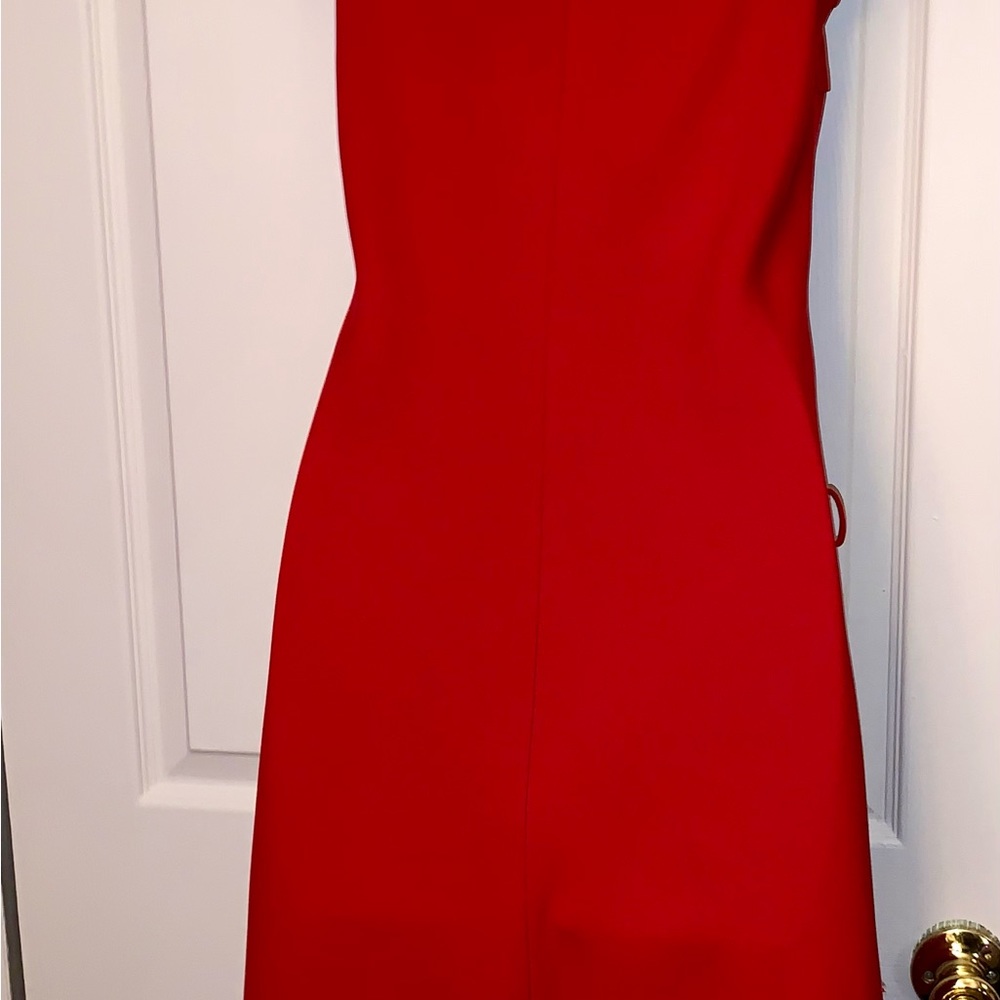 DKNY Red Sleeveless Maxi Dress